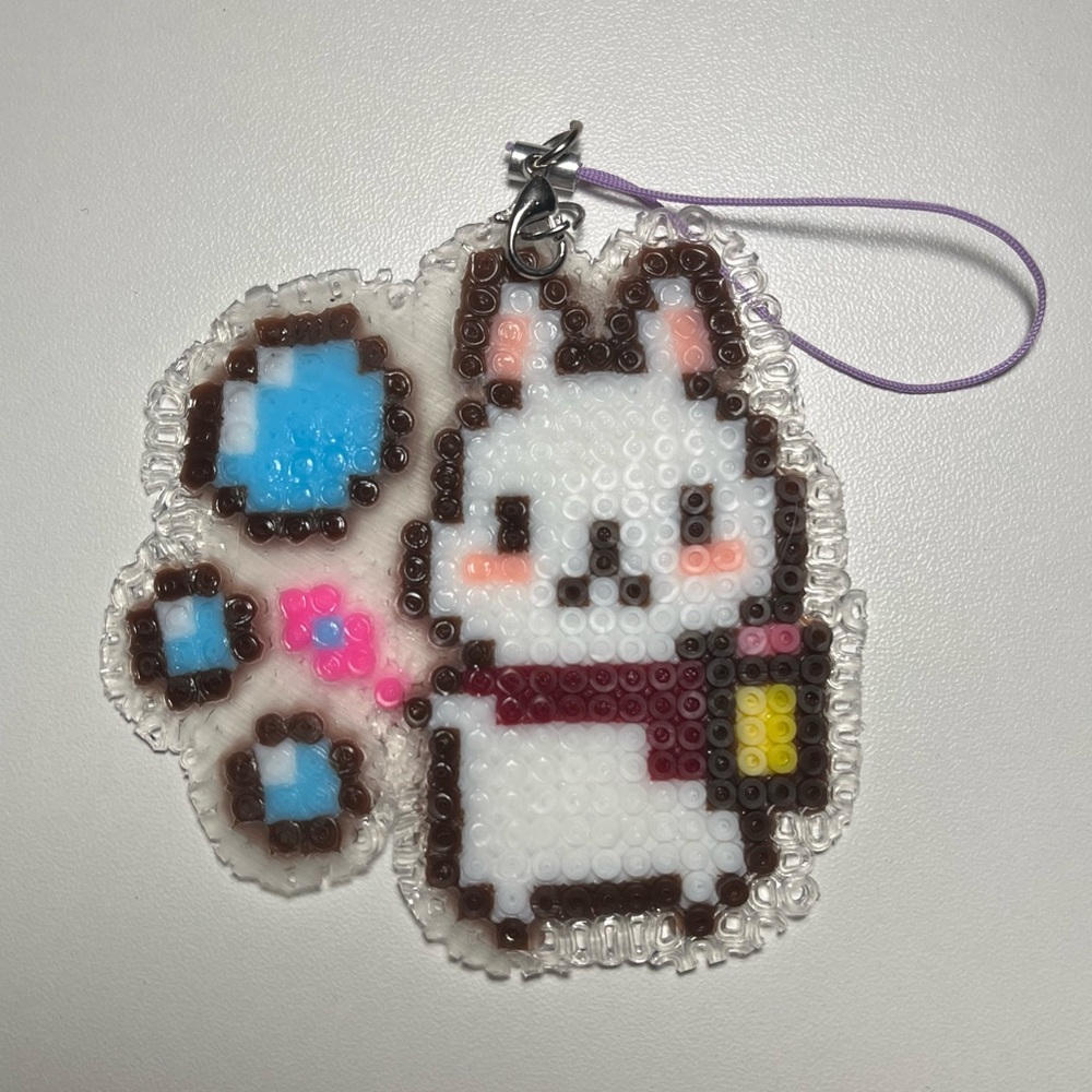 Handmade Bubble Blowing Bunny Keychain